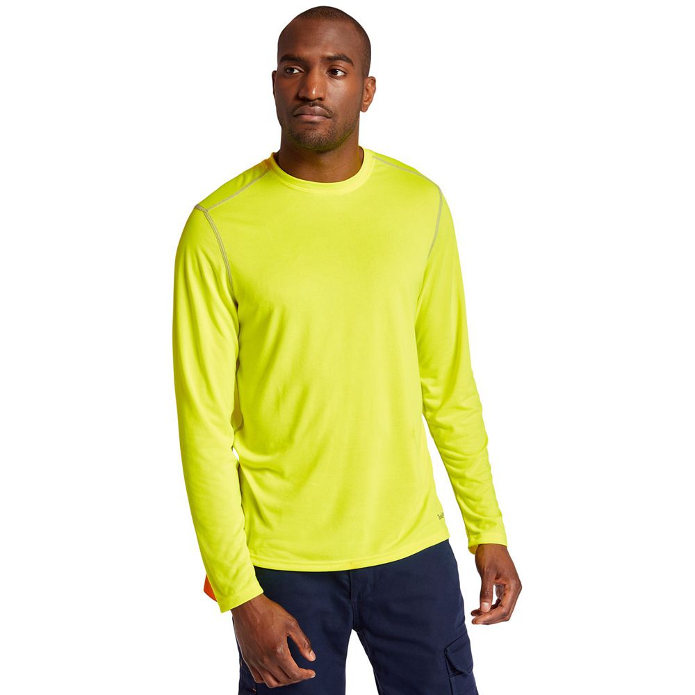 Tricouri Timberland Barbati Verzi - Pro® Wicking Good Sport Long Sleeve - Romania - VEZIGQ152